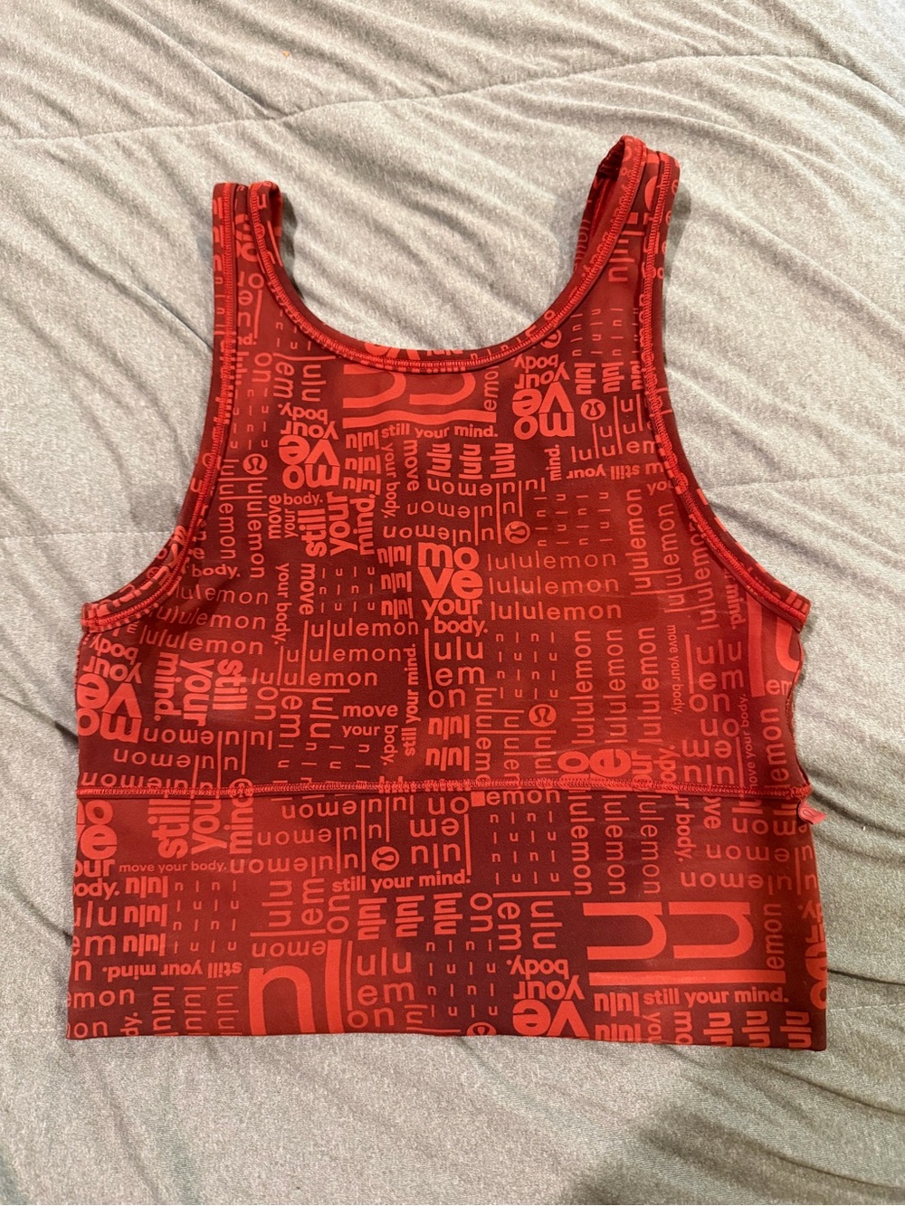 lululemon Burgundy Logo-Print Sports Bra